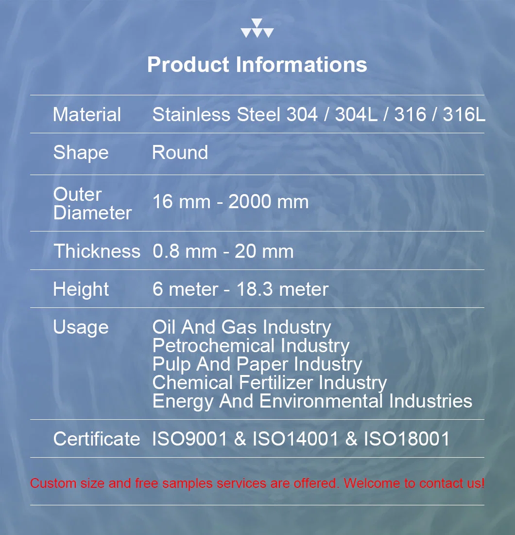 304L Efw Welded Stainless Steel Mechanical Pipes for Australia